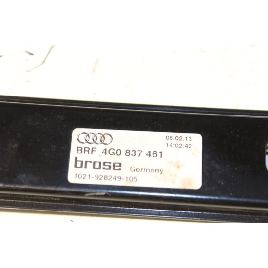 Audi A6 C7 2013 Priekinio kairio lango pakėlimo mechanizmas be varikliuko 4G0837461